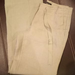 COPY - Talbots 100% Linen Wide Leg Drawstring Pants